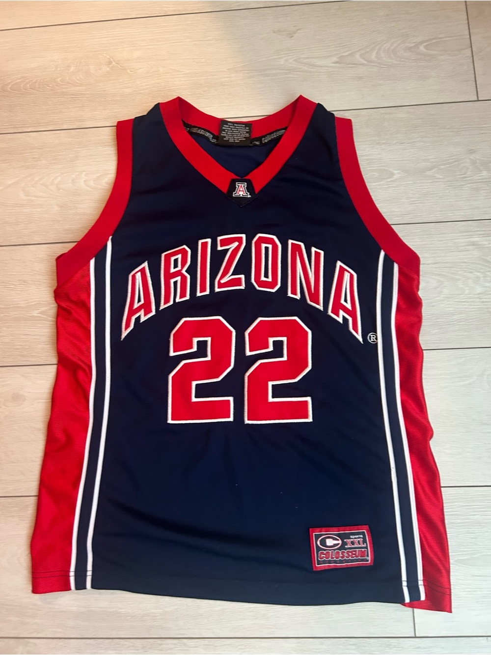 University of Arizona Navy and Red #22 Basketball Jersey